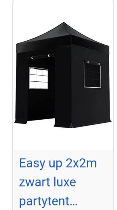 Party tent easy up zwart, Ophalen, Zo goed als nieuw, Partytent