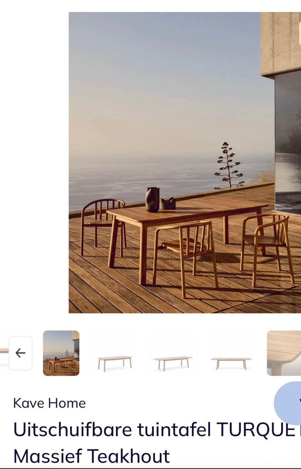 Uitschuifbare tuintafel met 4 stoelen, Trois personnes ou plus