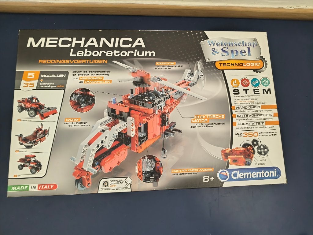 Mechanica Laboratorium Reddingsvoertuigen Clementoni, Ophalen of Verzenden, Zo goed als nieuw, Bouwen