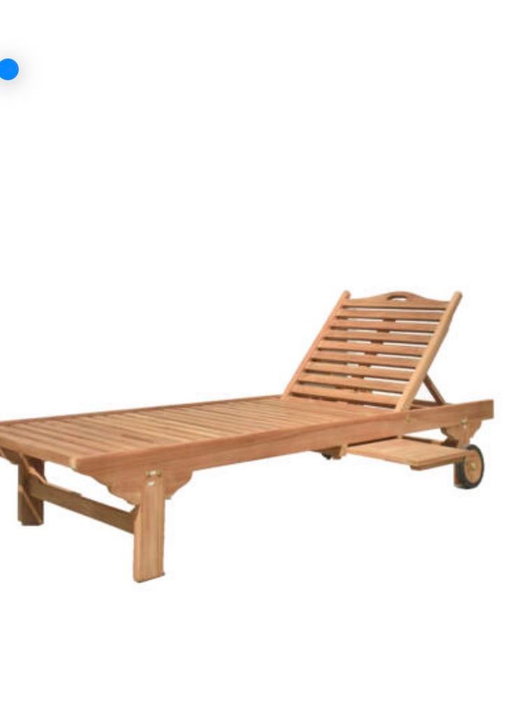 Chaise longue en bois garden plus 4 positions neuve, Enlèvement, Neuf, Bois
