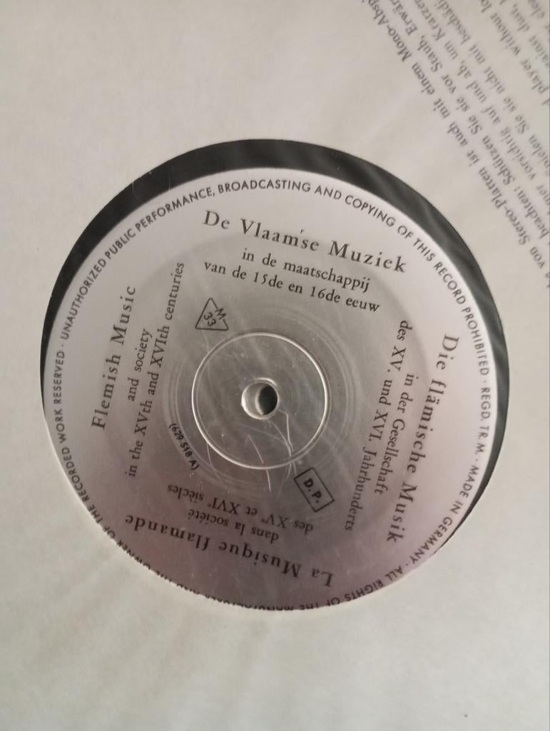 De Vlaamse muziek in de maatschappij van de 15+16de eeuw, Cd's en Dvd's, Ophalen of Verzenden, Gebruikt