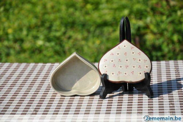 boite a bijoux  coeur faience SMF, Ophalen of Verzenden, Gebruikt