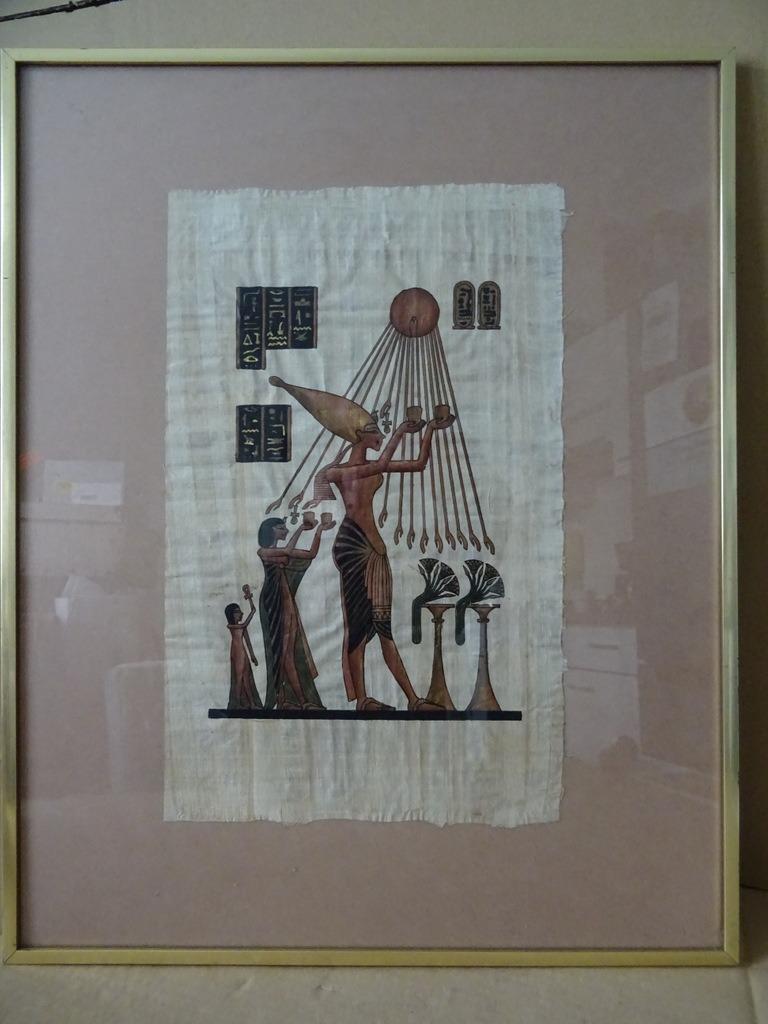 Curiosités Egypte peinture sur papyrus art égyptien 40x50cm, Antiquités & Art, Enlèvement ou Envoi