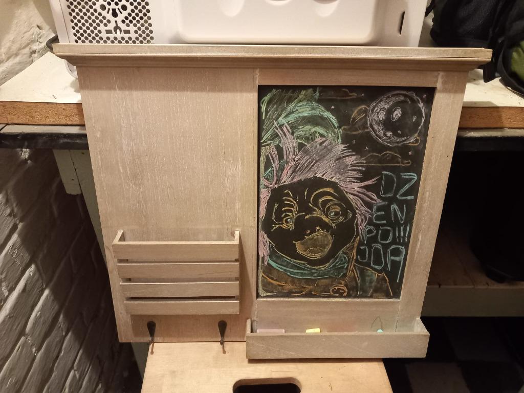 Petit mémo/tableau en bois, Enlèvement, Utilisé