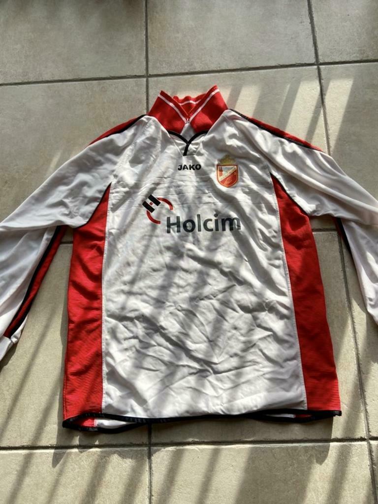 Maillot football RAEC Mons 2003-2004 home Gorniak match worn, Maat XL, Gebruikt, Shirt