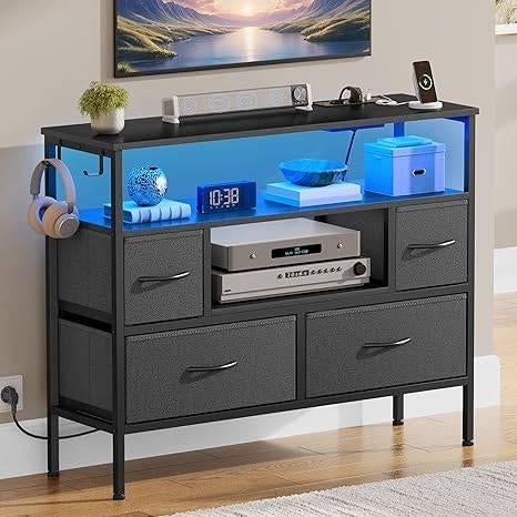 Commode en tissu avec prises | LIVRAISON GRATUITE, Neuf, -, -, YITAHOME