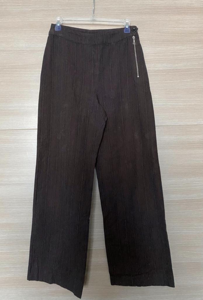 Bruine gestreepte broek hoge taille Dries van Noten maat 38, Taille 38/40 (M), Dries van Noten, Brun, Longs