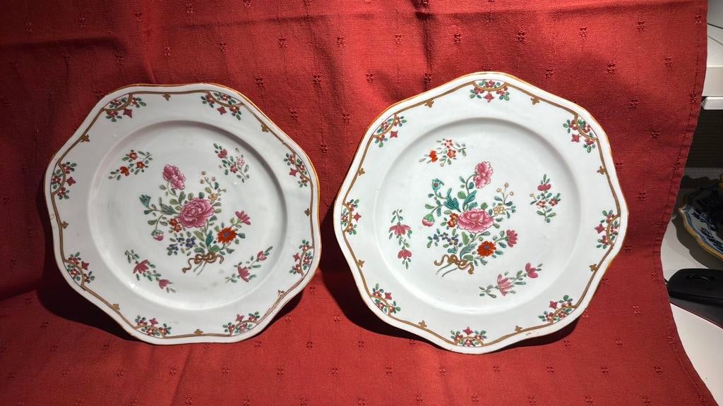 Paar Chinese Famille Rose-borden, Ophalen