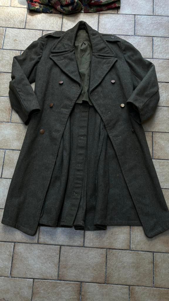 ABBL 1950 wol trenchcoat, Verzamelen, Militaria | Algemeen, Ophalen of Verzenden, Landmacht, Kleding of Schoenen