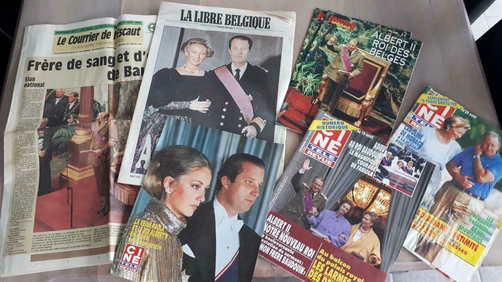 Magazines et journaux+photos Roi Albert II et la Reine Paola, Collections, Enlèvement ou Envoi, Comme neuf