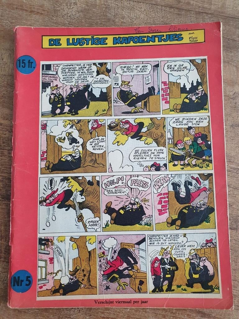 De lustige kapoentjes 5 - sc - 1e druk - (1958), Ophalen of Verzenden, Gelezen, Marc Sleen