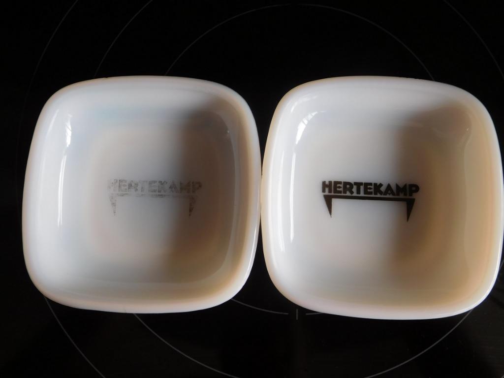 2 Hertekamp asbakken/bekers, Verzamelen, Ophalen of Verzenden