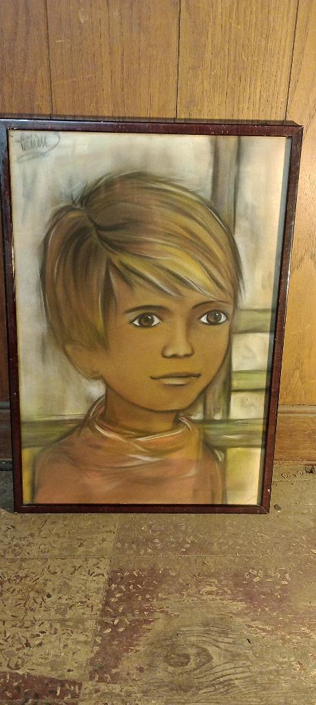 Dessin pastel enfant, signé Thérèse, 37x52, n501, Enlèvement ou Envoi