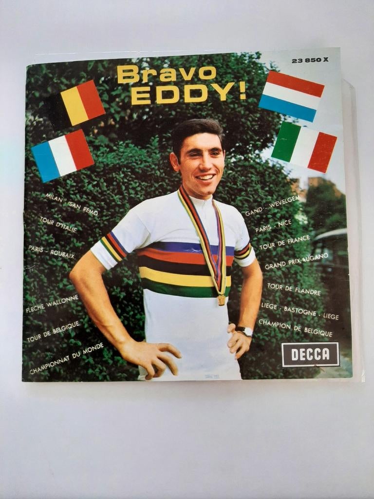 Vinyl 45trs- bravo eddy merckx, Cd's en Dvd's, Ophalen of Verzenden, Gebruikt