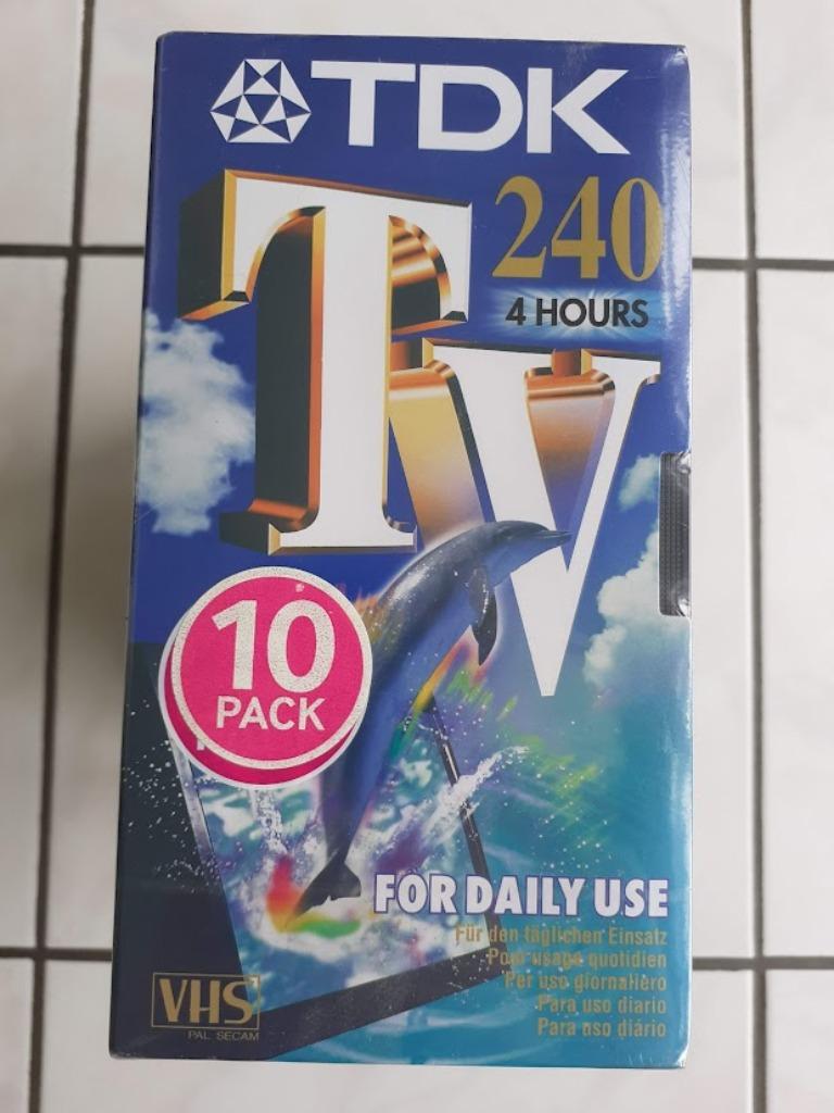 TV VHS TDK E-240 - 10 NOUVELLES EM EMBALLAGE ORIGINAL, Enlèvement, Neuf, dans son emballage