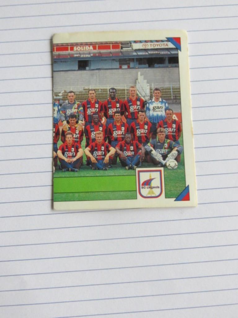 Voetbal: Sticker football 95 : Halve Ploeg RC Liegeois /Luik, Hobby en Vrije tijd, Ophalen of Verzenden, Nieuw, Sticker