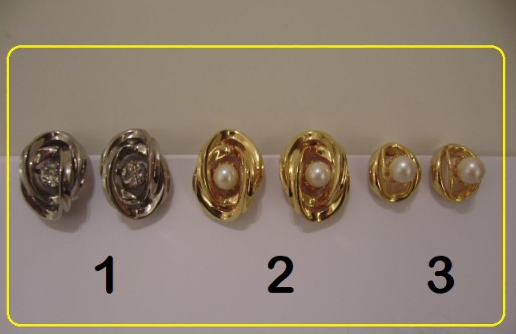 VINTAGE : Set van 3 paar clip-oorbellen van >> STAR ITALY <<, Ophalen, Overige materialen, Overige kleuren, Nieuw