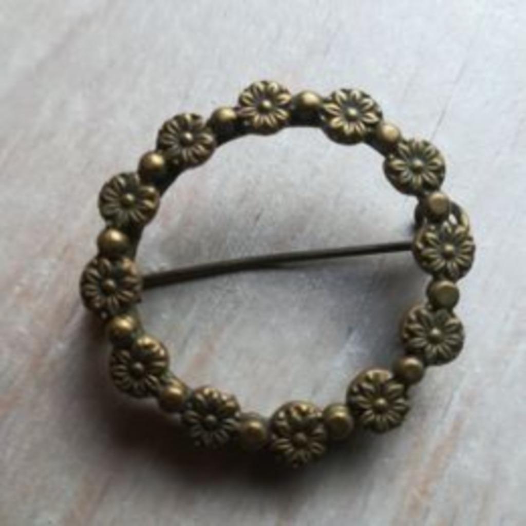 Ancienne broche couronne, Handtassen en Accessoires, Antieke sieraden, Ophalen, Overige materialen, Broche