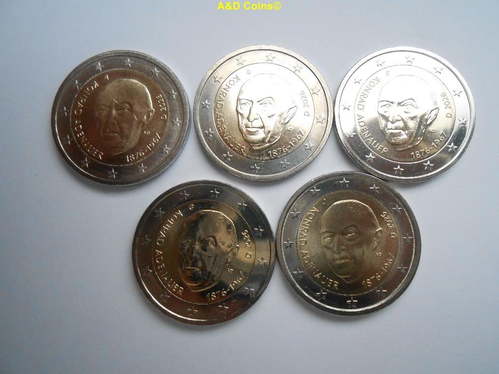 Duitsland 5 x 2 Euro 2026, Verzenden, Duitsland, 10 euro, Setje