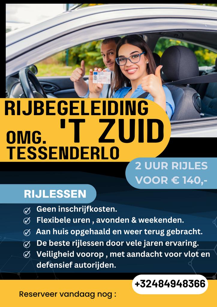 Professionele Rijles (Rijbegeleiding) Tessenderlo & Omgeving, Ophalen