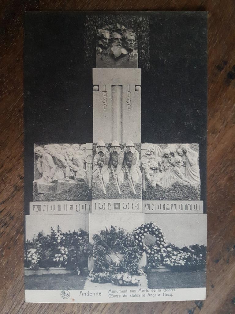 Carte postale Andenne Monument aux Morts Guerre, Enlèvement ou Envoi, 1920 à 1940, Non affranchie, Namur