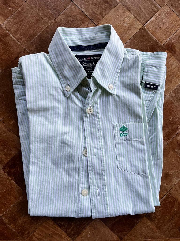 Chemise enfant River Woods, blanc vert, Tiger fit 12