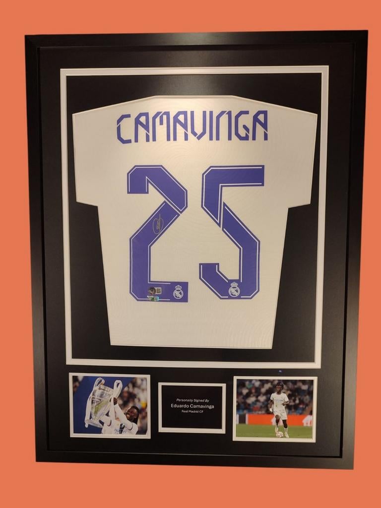 Real Madrid shirt gesigneerd door Camavinga met Beckett coa, Ophalen of Verzenden, Nieuw, Shirt