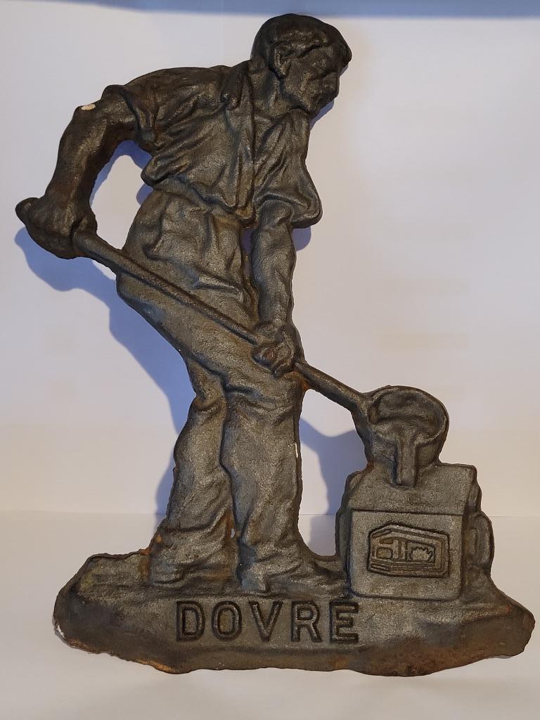 plaque en fonte de la fonderie DOVRE industriel, Enlèvement ou Envoi, Utilisé, Panneau publicitaire