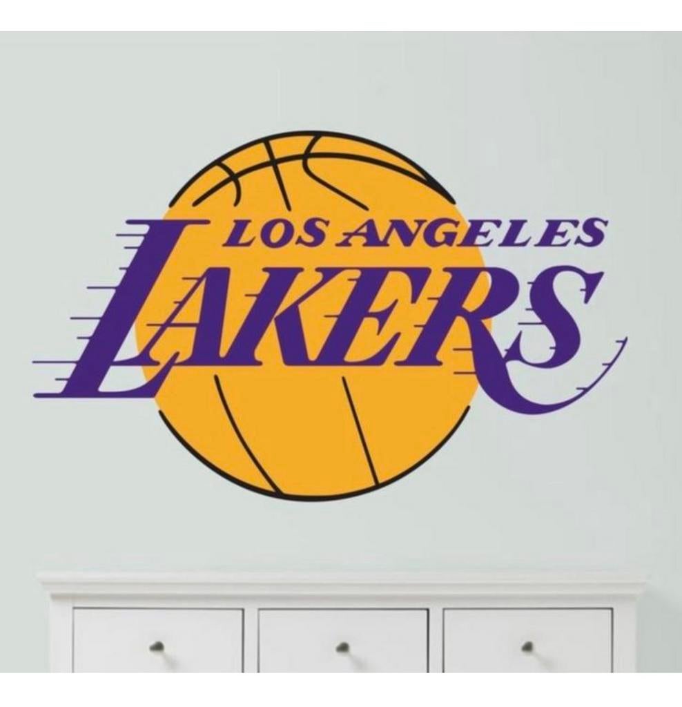 LOS ANGELES LAKERS NBA muur auto bus sticker 45cm Basketbal, Ophalen of Verzenden, Nieuw, Sport