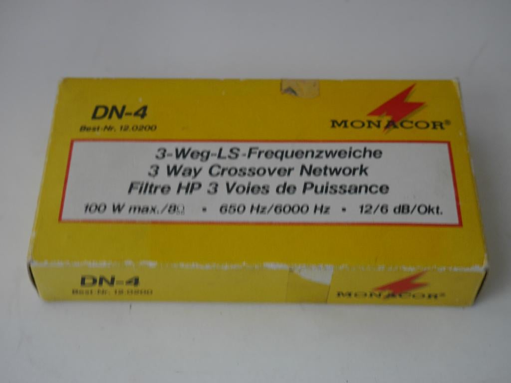 MONACOR DN-4  Filtre HP HiFi  100 W max / 8 Ohms, Enlèvement ou Envoi, Neuf, 60 à 120 watts