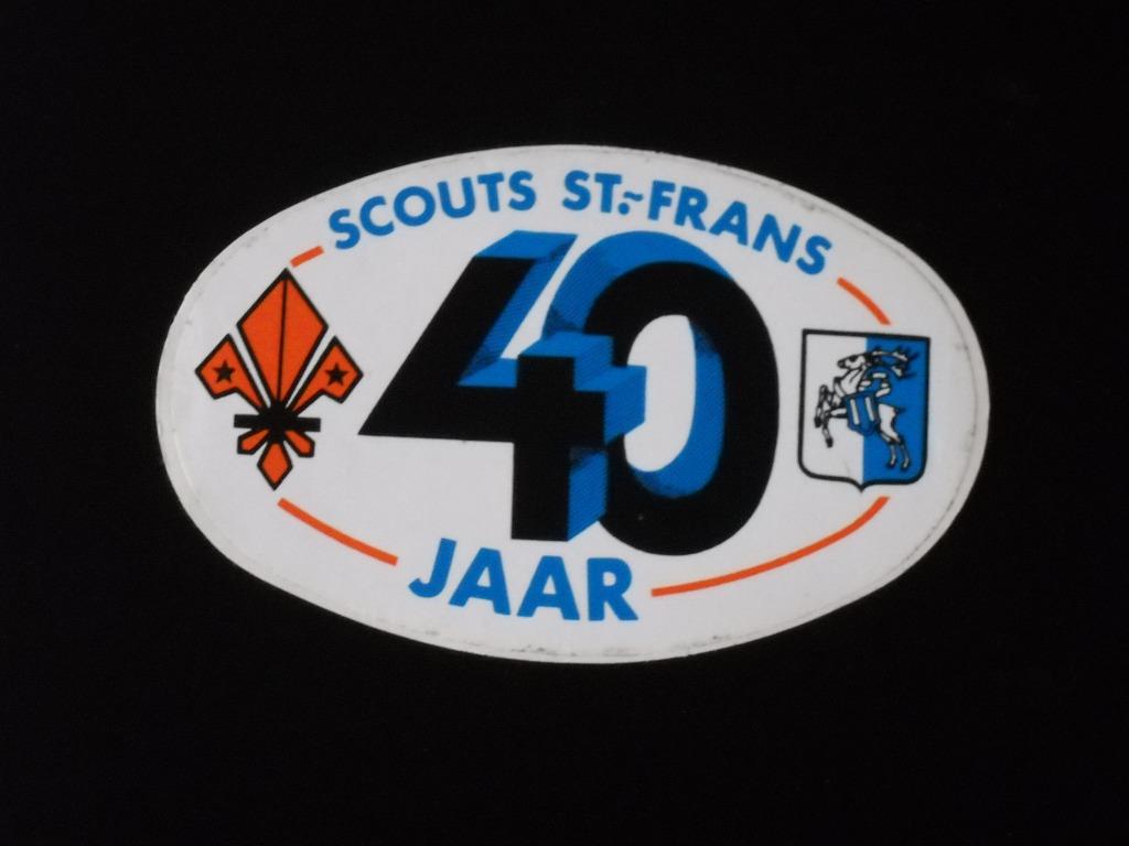 Sticker Scouts St.-Frans  40 jaar, Ophalen of Verzenden, Nieuw, Overige typen