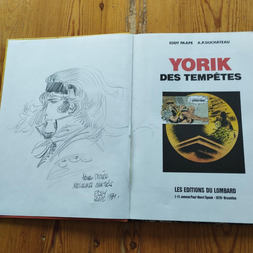 Yorik des tempêtes de Eddy Paape EO dédicacée avec dessin, Envoi, Utilisé, Paape - duchateau