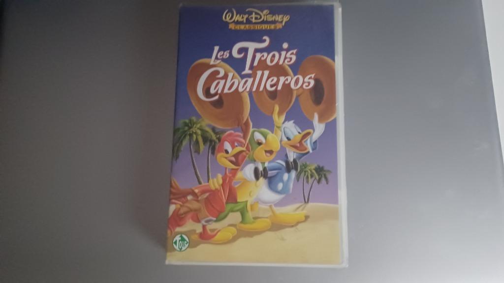 VHS Les trois caballeros, Enlèvement ou Envoi, Dessin animé, Tous les âges, Utilisé