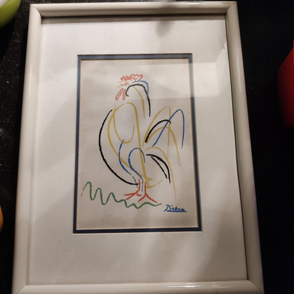Zeefdruk Picasso " le coq", Antiquités & Art, Enlèvement