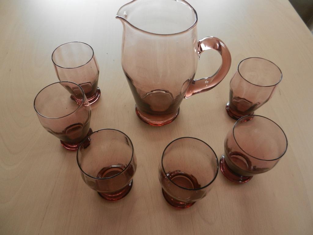 karaf met 6 bijhorende glazen, Ophalen of Verzenden