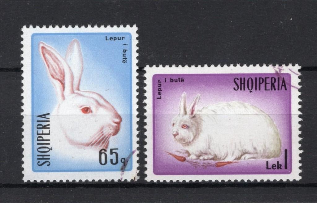 ALBANIE Yt. 1026/1027 Estampillée 1967, Enlèvement ou Envoi, Autres pays, Affranchi