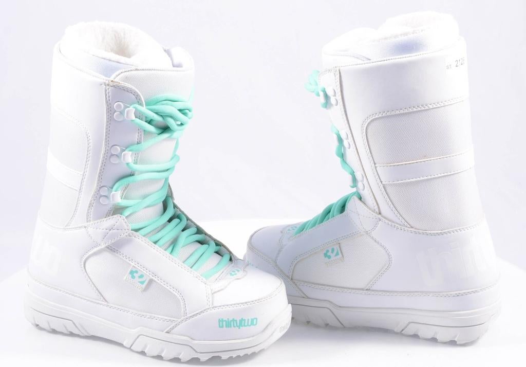 38 EU snowboard schoenen THIRTYTWO LASHED, white/mint, Sport en Fitness, Ophalen of Verzenden, Gebruikt, Schoenen
