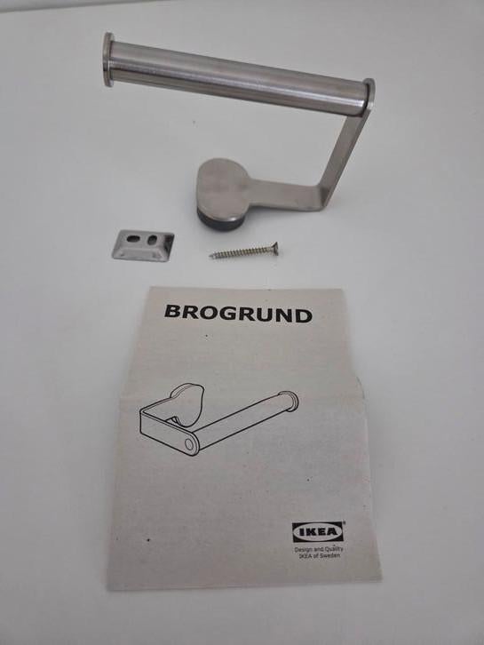 Toiletrolhouder Ikea Brogrund, Huis en Inrichting, Ophalen of Verzenden, Zo goed als nieuw, Grijs, Overige typen
