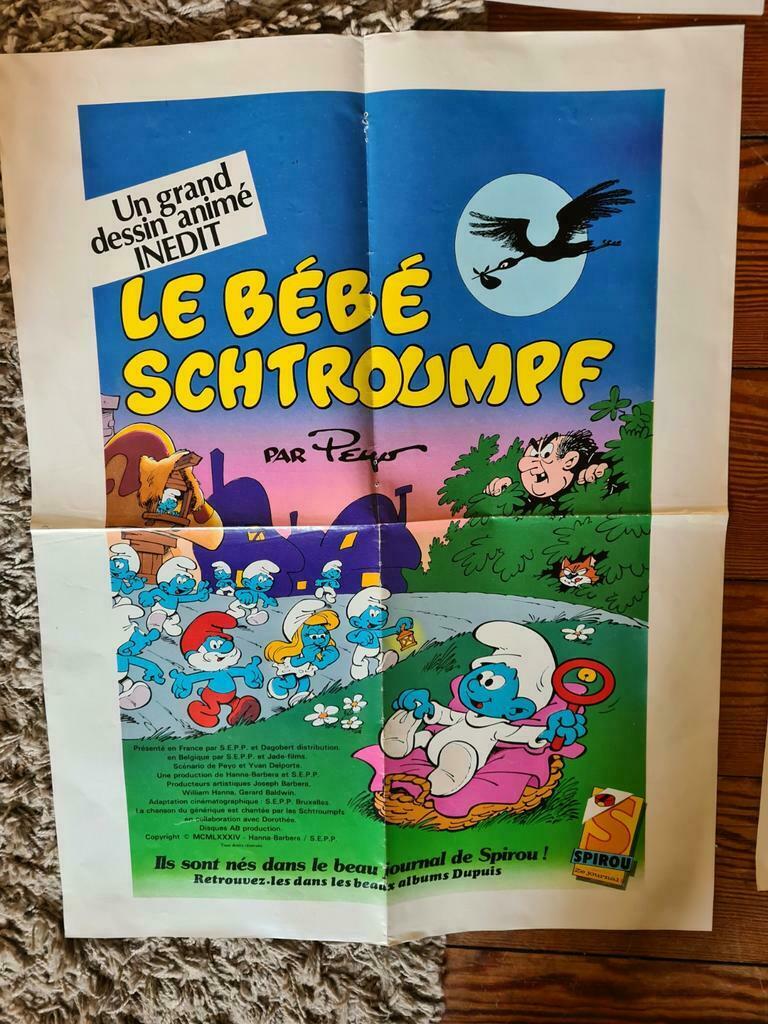 Affiches des Schtroumpfs., Enlèvement ou Envoi, Comme neuf