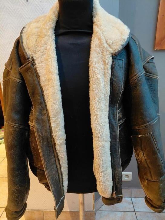 Manteau cuir vintage, Enlèvement, Comme neuf