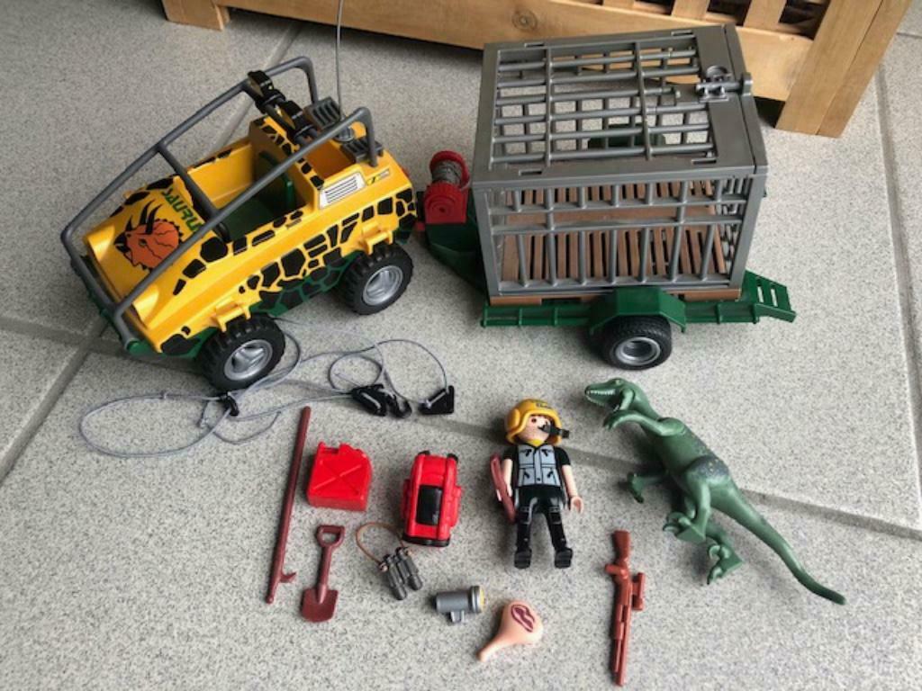 Playmobil Amfibievoertuig met Deinoncychus - 4175, Ophalen of Verzenden, Gebruikt, Complete set