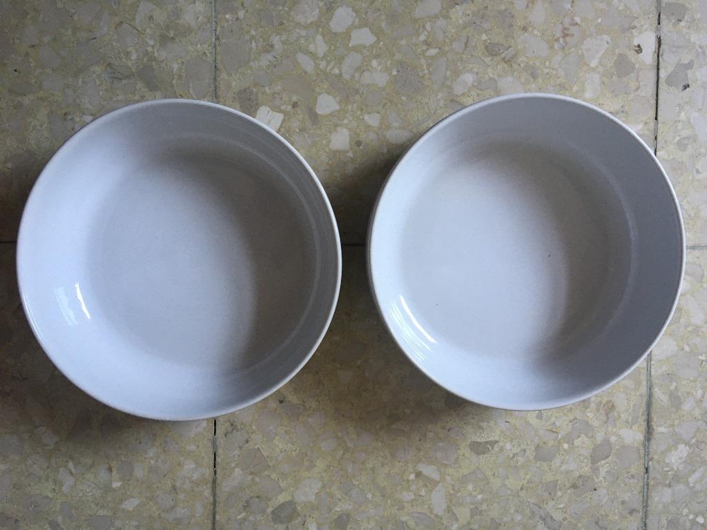 2 witte porseleinen kommen, Enlèvement ou Envoi, Comme neuf, Porcelaine, Récipient(s)