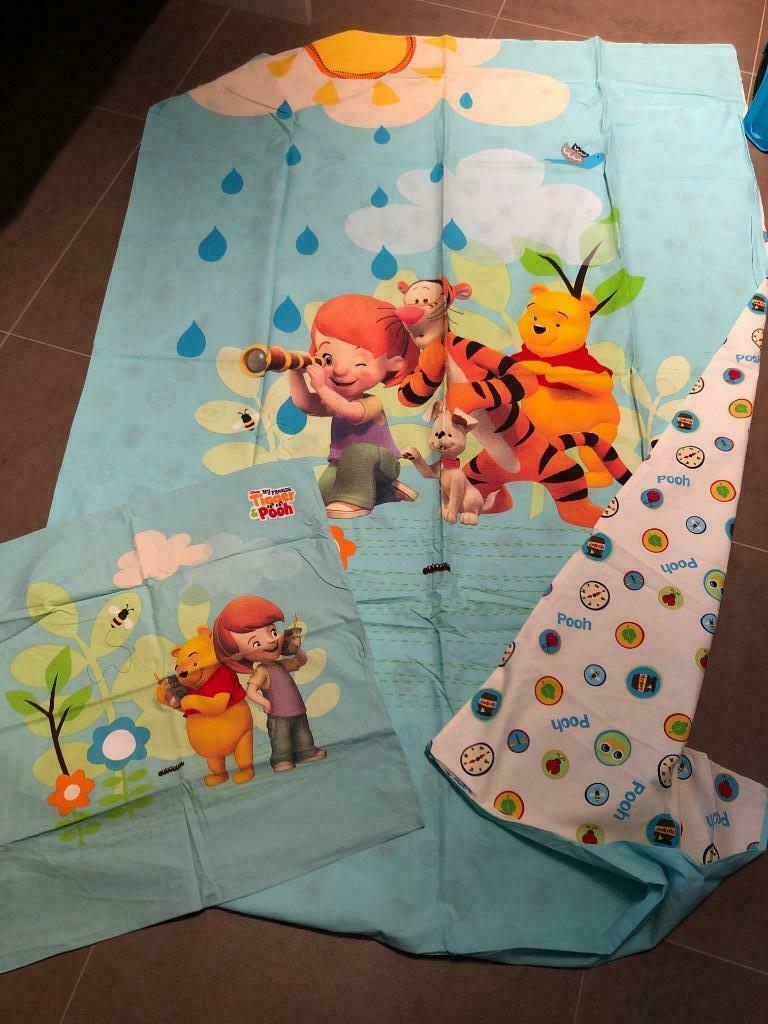 Dekbedovertrek katoen winnie en zijn vriendjes, Kinderen en Baby's, Ophalen, Zo goed als nieuw, Dekbedovertrek
