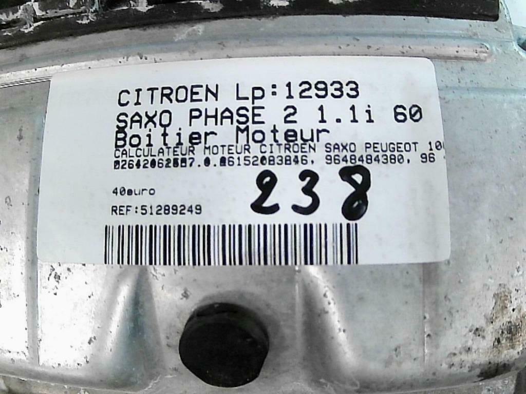 Boitier moteur Citroën Saxo 1.1i 44kw  9648484380  (238), Autos : Pièces & Accessoires, Enlèvement ou Envoi, Utilisé, Citroën