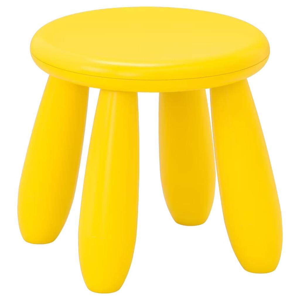Geel IKEA kinderkrukje van MAMMUT, Ophalen of Verzenden, Zo goed als nieuw, Stoel(en)