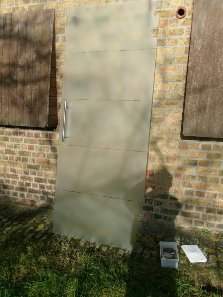 glazen binnendeur  ( hoog ), Ophalen, Zo goed als nieuw, Veiligheidsglas