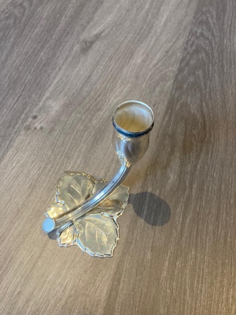 kandelaar (verzilverd?), Ophalen, Zilver