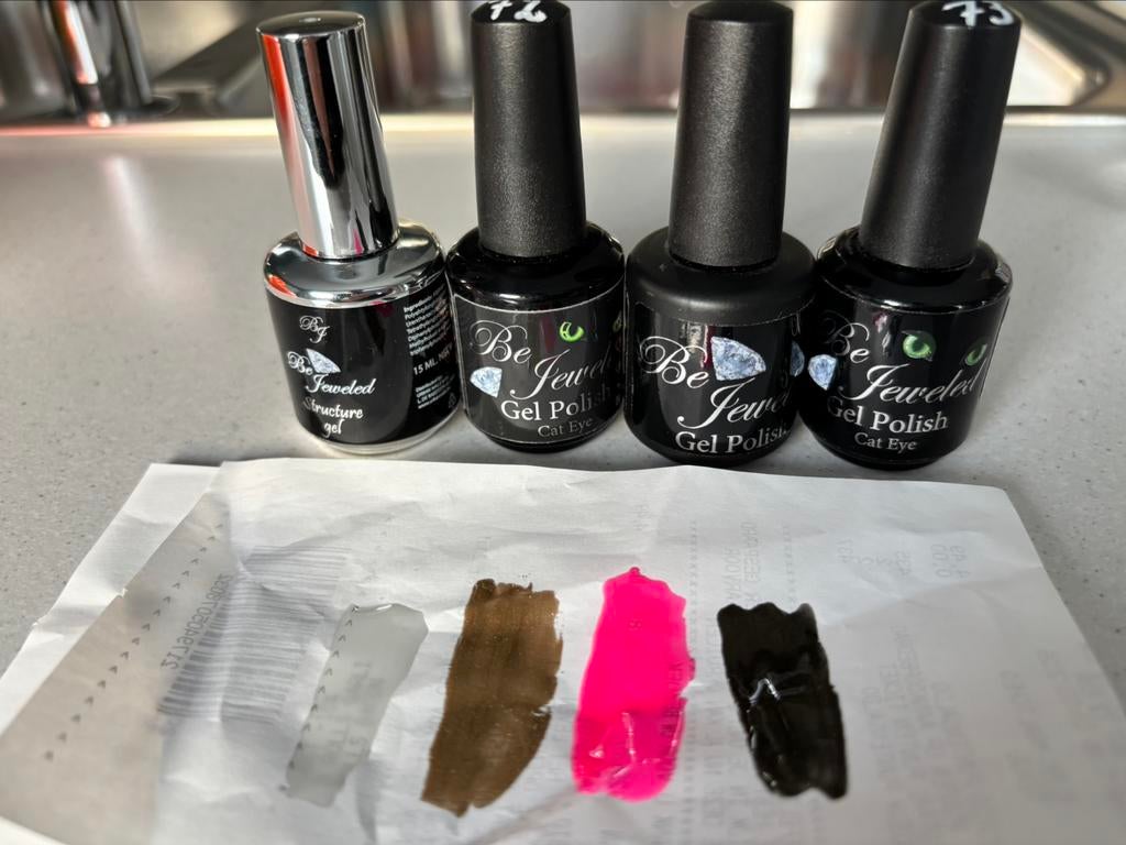 3 kleuren en structure gel (gelnagels), Ophalen of Verzenden, Zo goed als nieuw