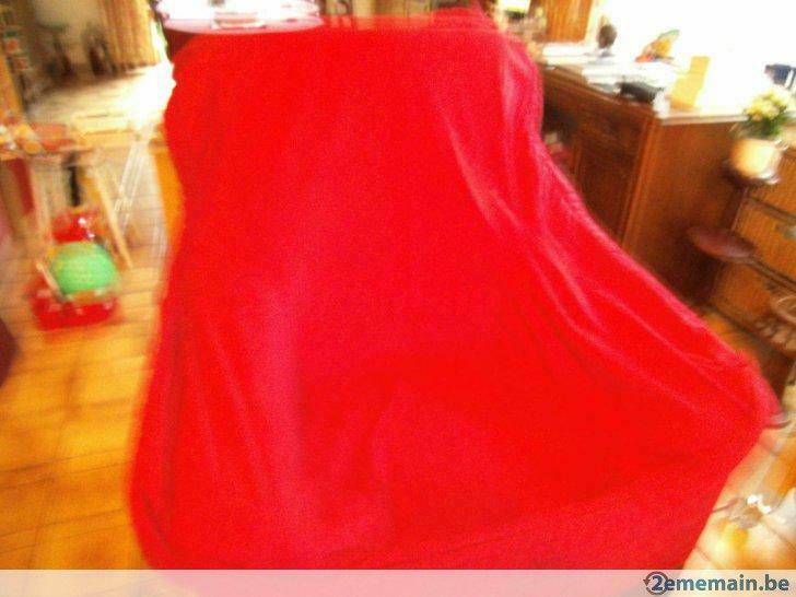 Housse de fauteuil en velours rouge foncé., Verzenden, Gebruikt