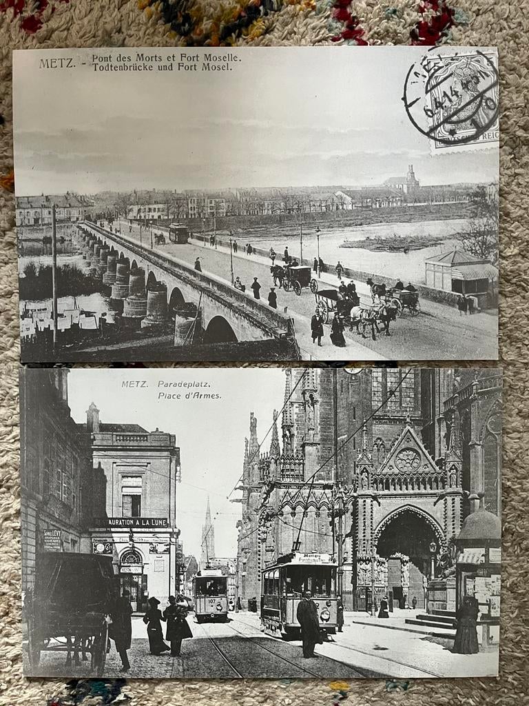 Agrandissements de cartes postales anciennes - Vues de Metz, Enlèvement ou Envoi, Comme neuf